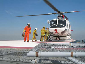 LAFD is deposited on a building